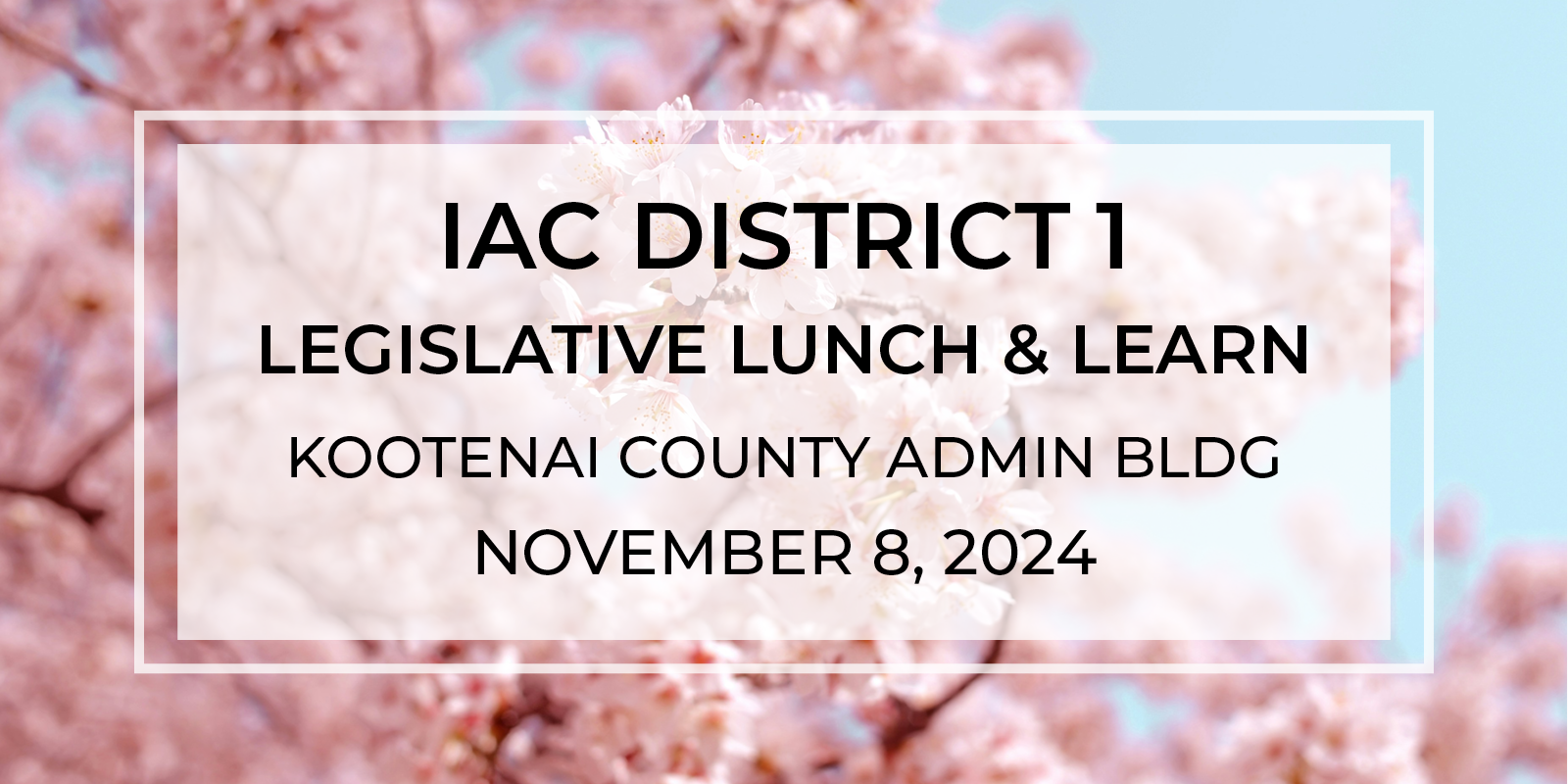 IAC District 1 Legislative Lunch & Learn