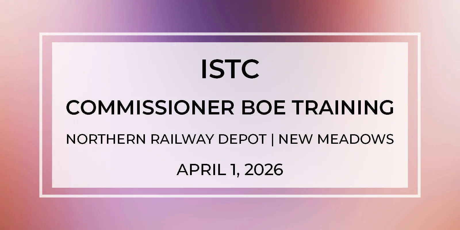 Board of Equalization Training – April 1, 2026