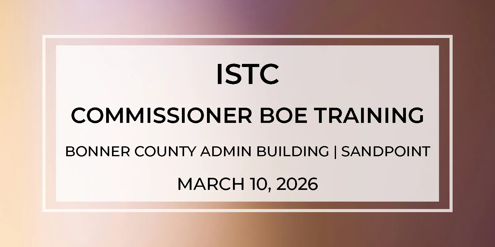 Board of Equalization Training – March 10, 2026