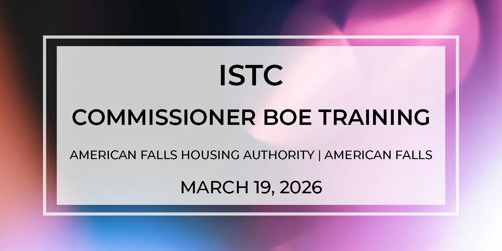 Board of Equalization Training – March 19, 2026