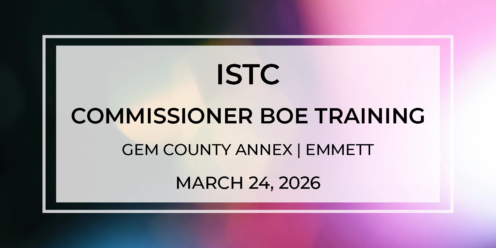 Board of Equalization Training – March 24, 2026