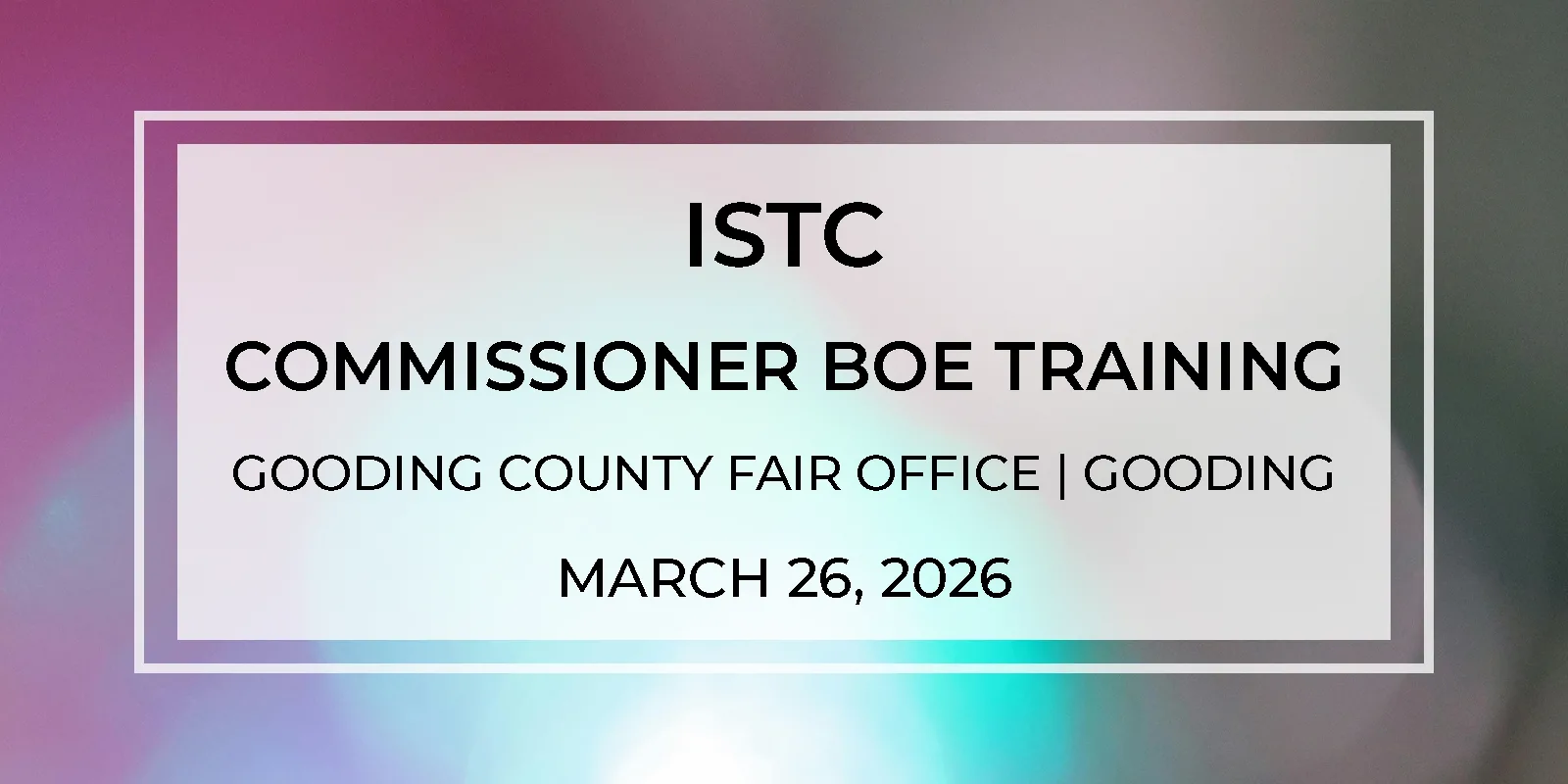 Board of Equalization Training – March 26, 2026